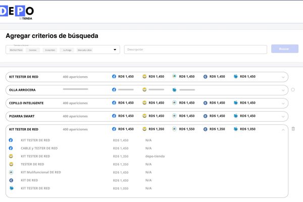 Buscador inteligente para tiendas en lineas